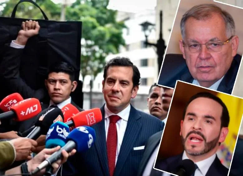 Montaje de referencia sobre el relevo en el Ministerio del Interior y la designación de Alejandro Ordóñez; no corresponde a una fotografía conjunta.